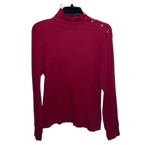 Tommy Hilfiger Maroon Top with Buttons